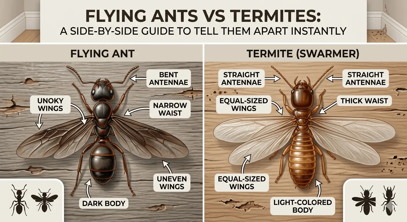 Flying Ants vs Termites: A Side-by-Side Guide to Tell Them Apart Instantly
