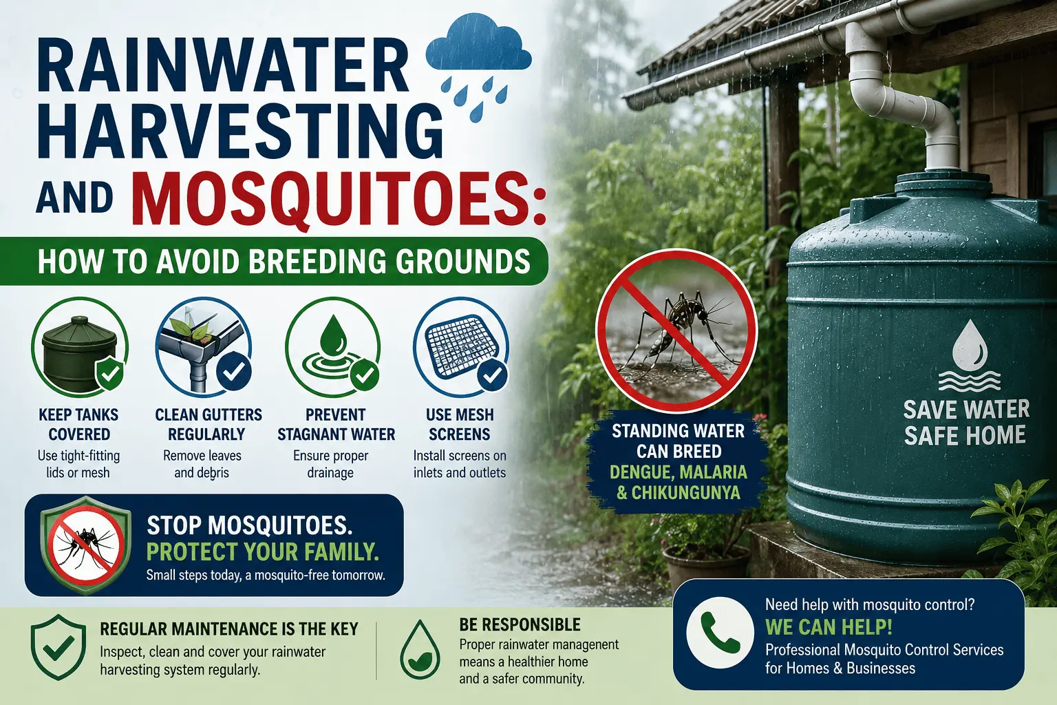 Rainwater Harvesting and Mosquitoes: How to Avoid Breeding Grounds