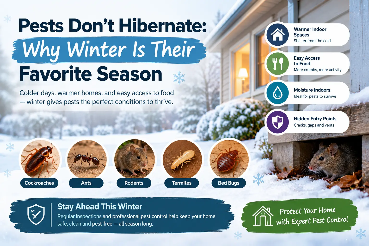 Pests Don’t Hibernate: Why Winter Is Their Favorite Season